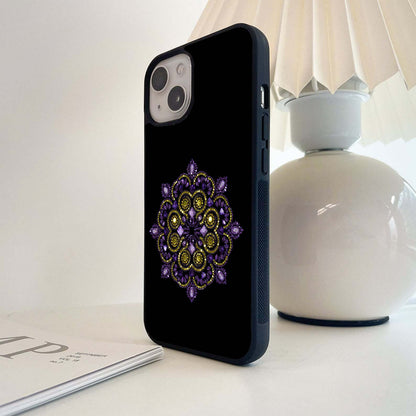 Gemstone Mandala Glass Case