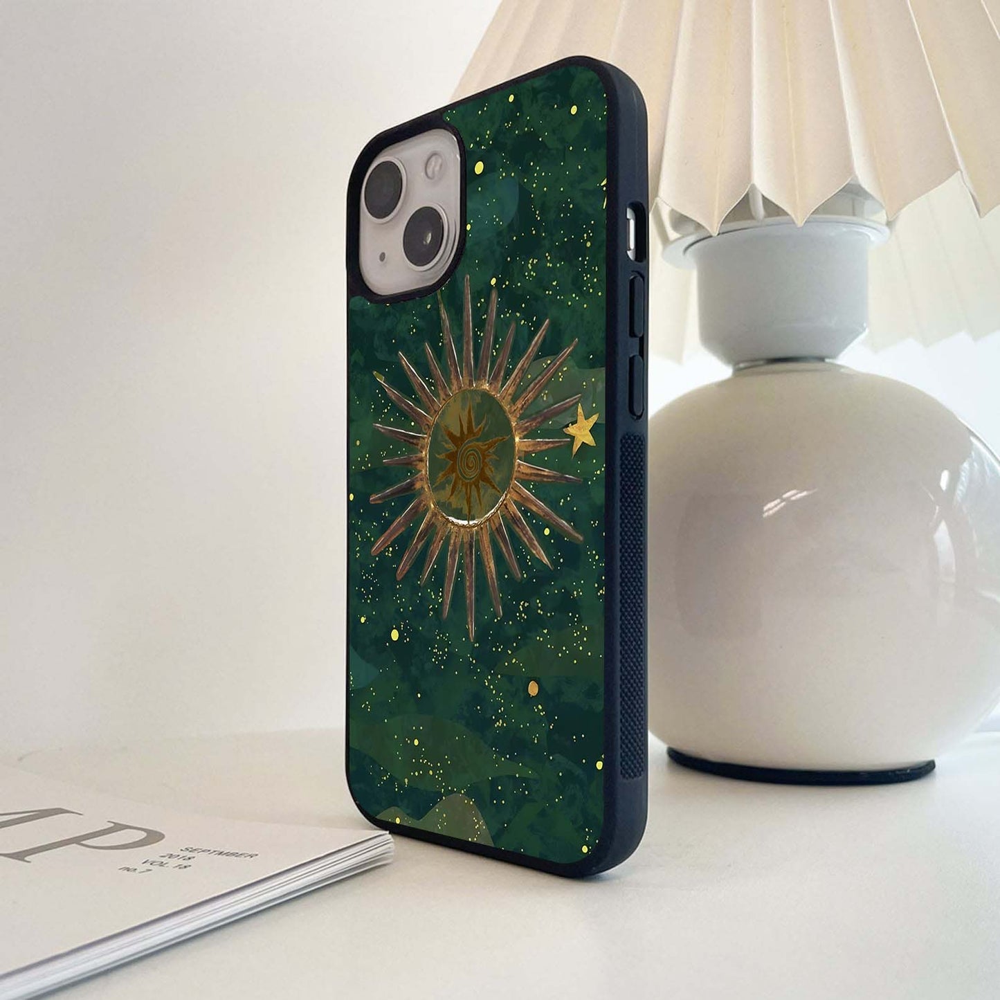 Green Cosmic Radiance Glass Case