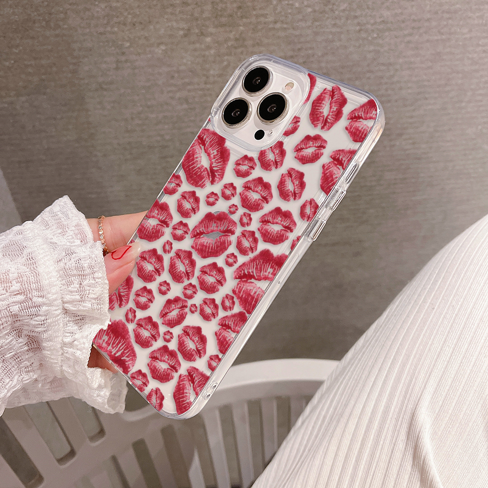 Heart Kiss Vibes Clear Silicon Cover