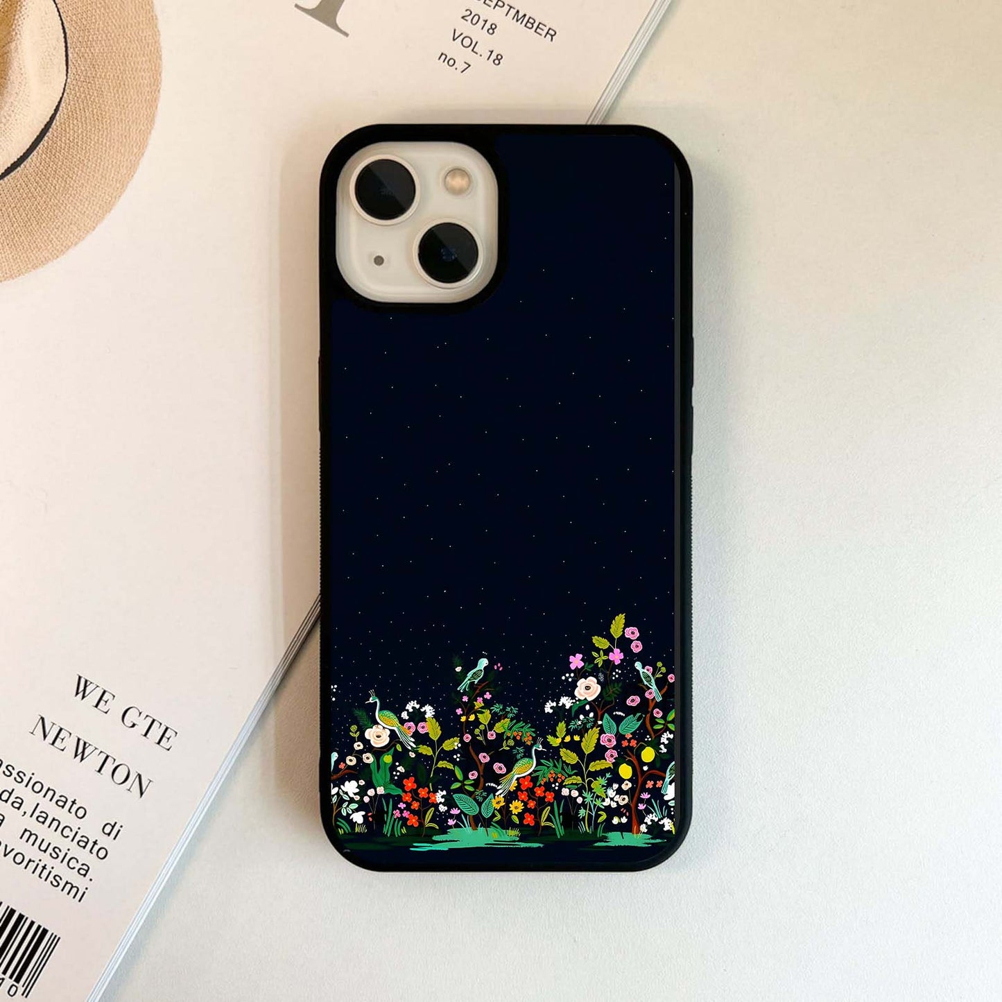 Birds Floral Symphony Glass Case