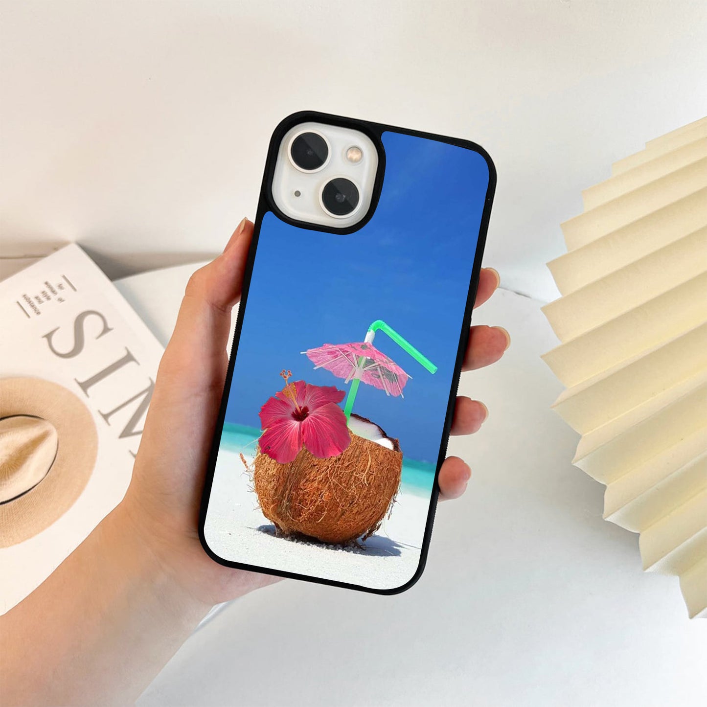 Coconut Beach Escape Glass Case