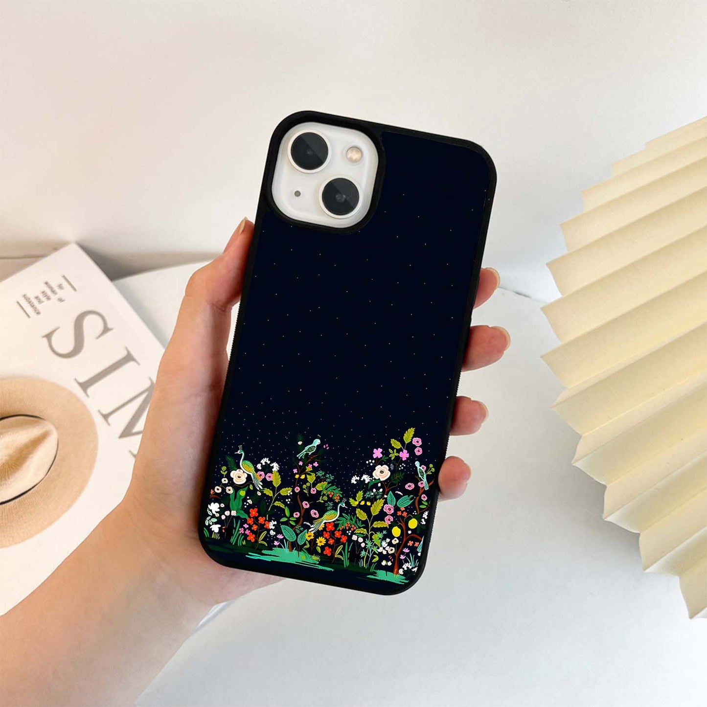 Birds Floral Symphony Glass Case