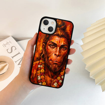 Fiery Hanuman Floral Glass Case
