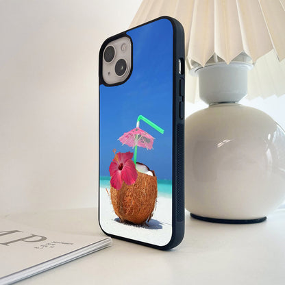 Coconut Beach Escape Glass Case