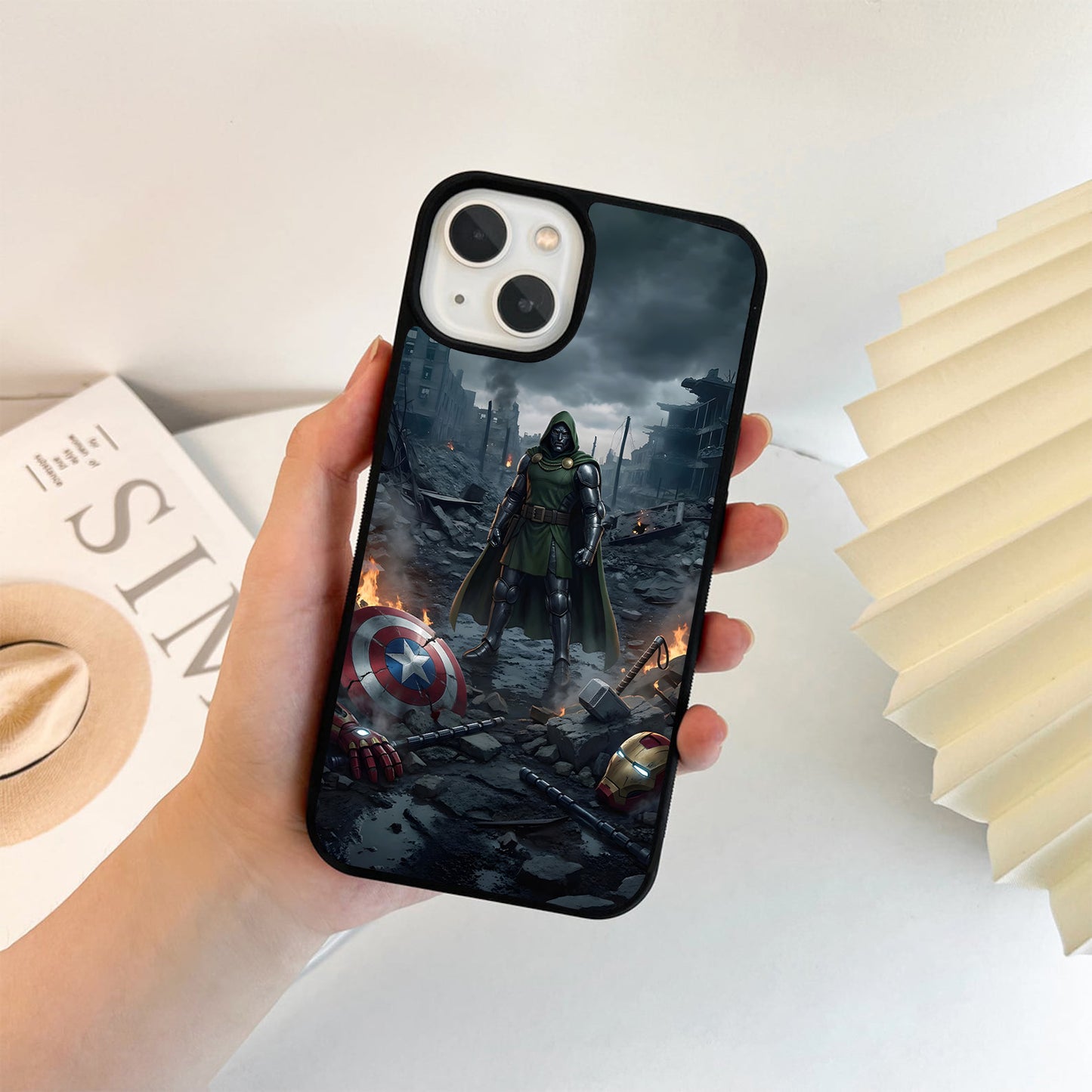 Doctor Doom Fallen Avengers Glass Case