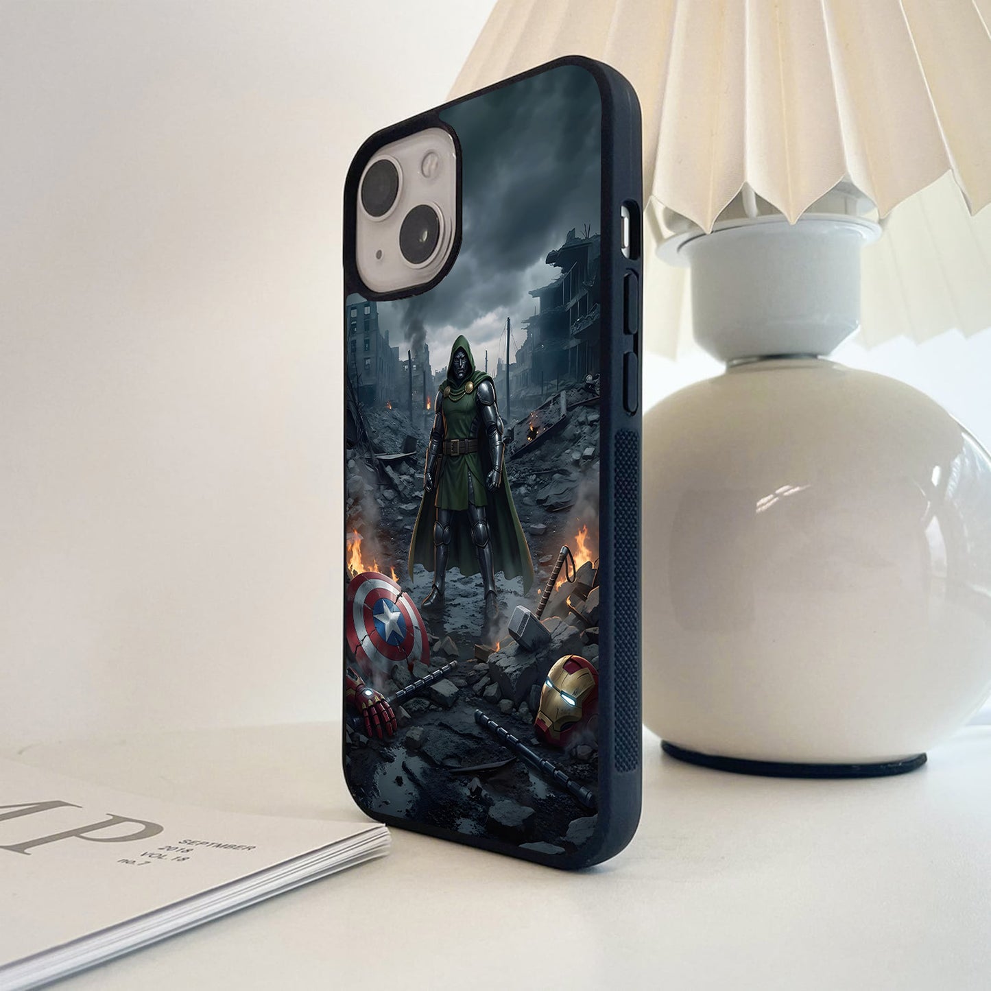 Doctor Doom Fallen Avengers Glass Case