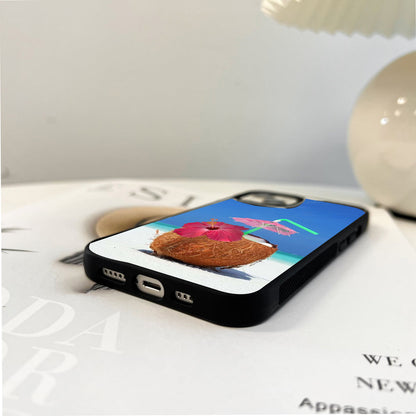 Coconut Beach Escape Glass Case
