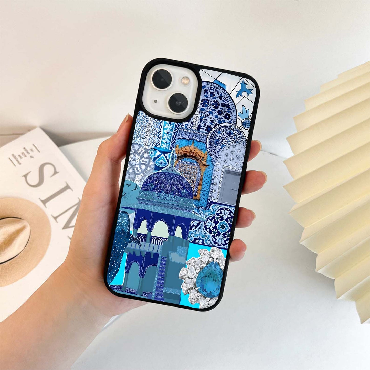 Blue Pottery Heritage Glass Case