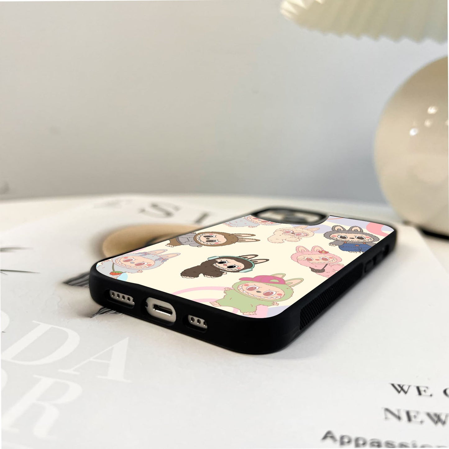 Labubu Patterns Glass Case