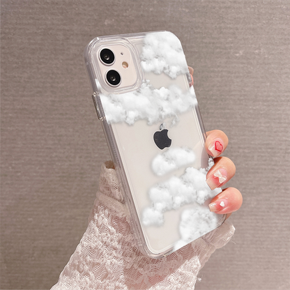 Cloud Pattern Soft Clear Silicon Case Cover
