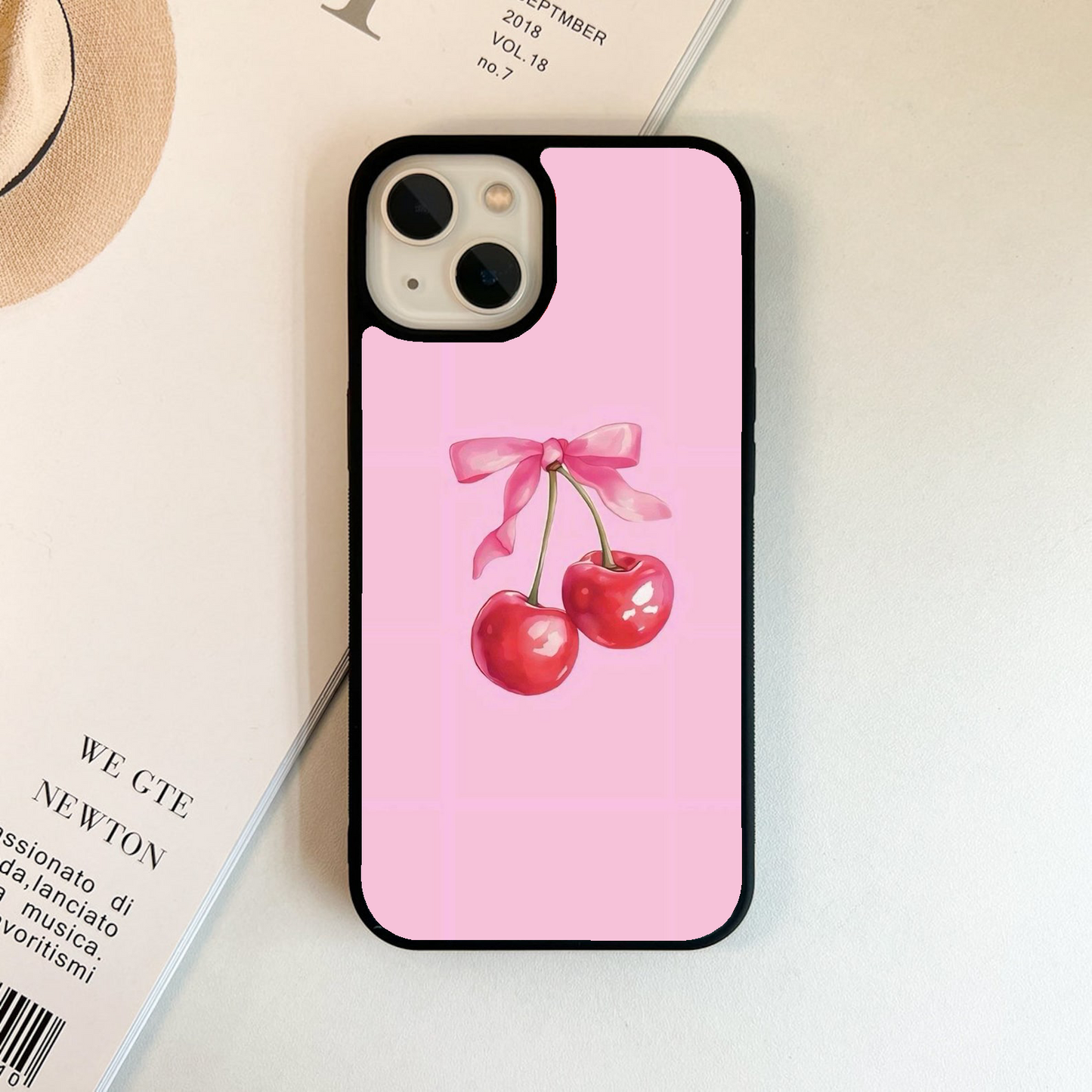 Pink Cherry Glass Case