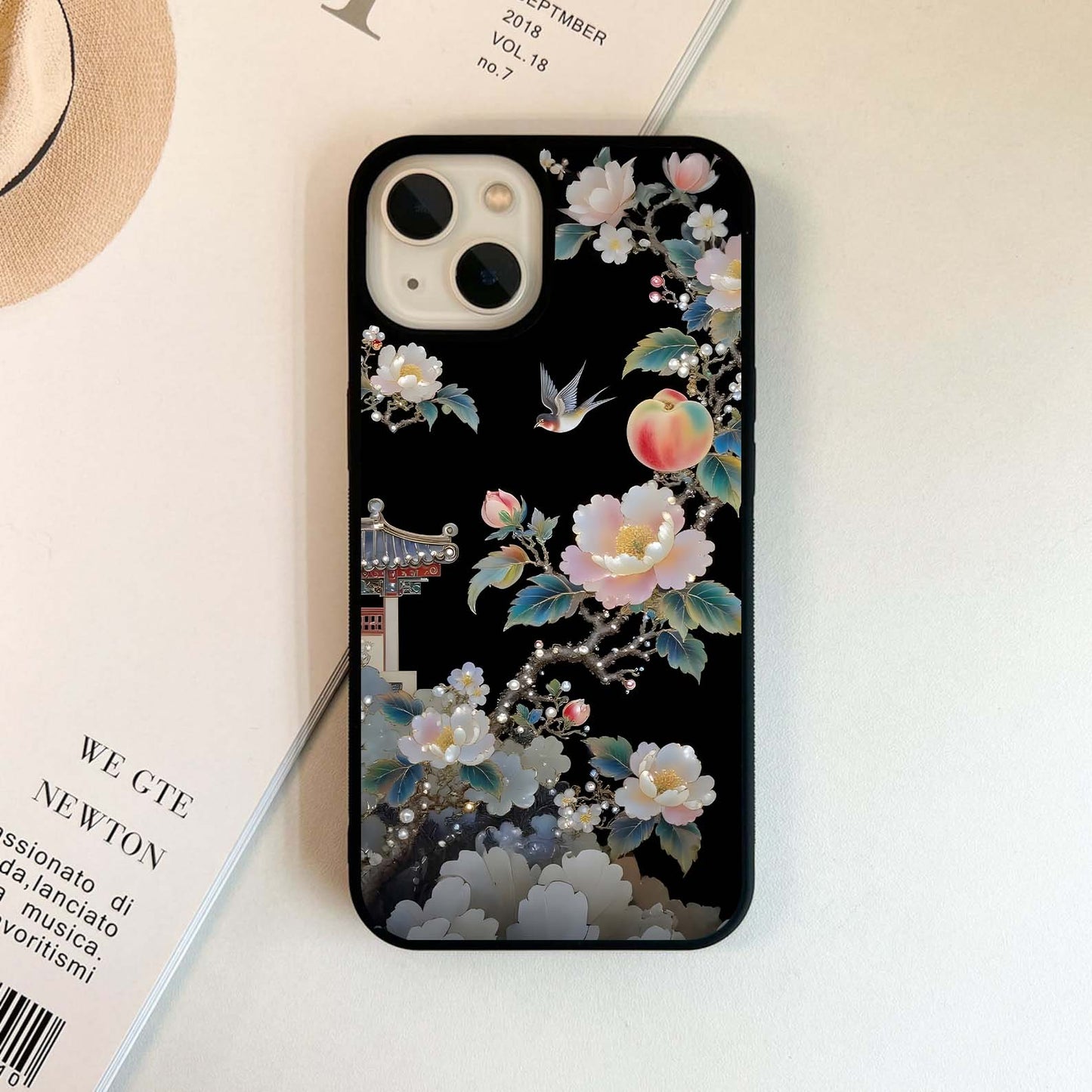 Peach Blossom Harmony Glass Case