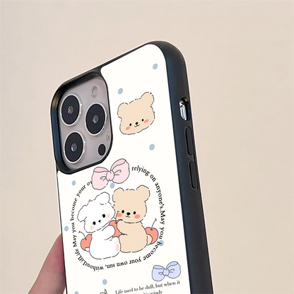 Cute Aesthetic Bunny  Glass Case