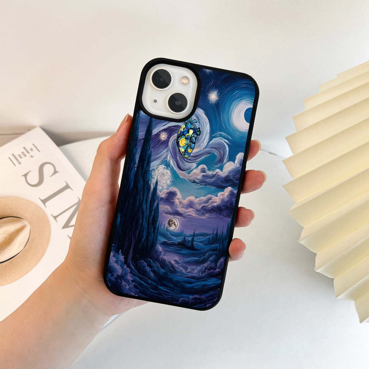 Starry Heart Whirlwind Glass Case