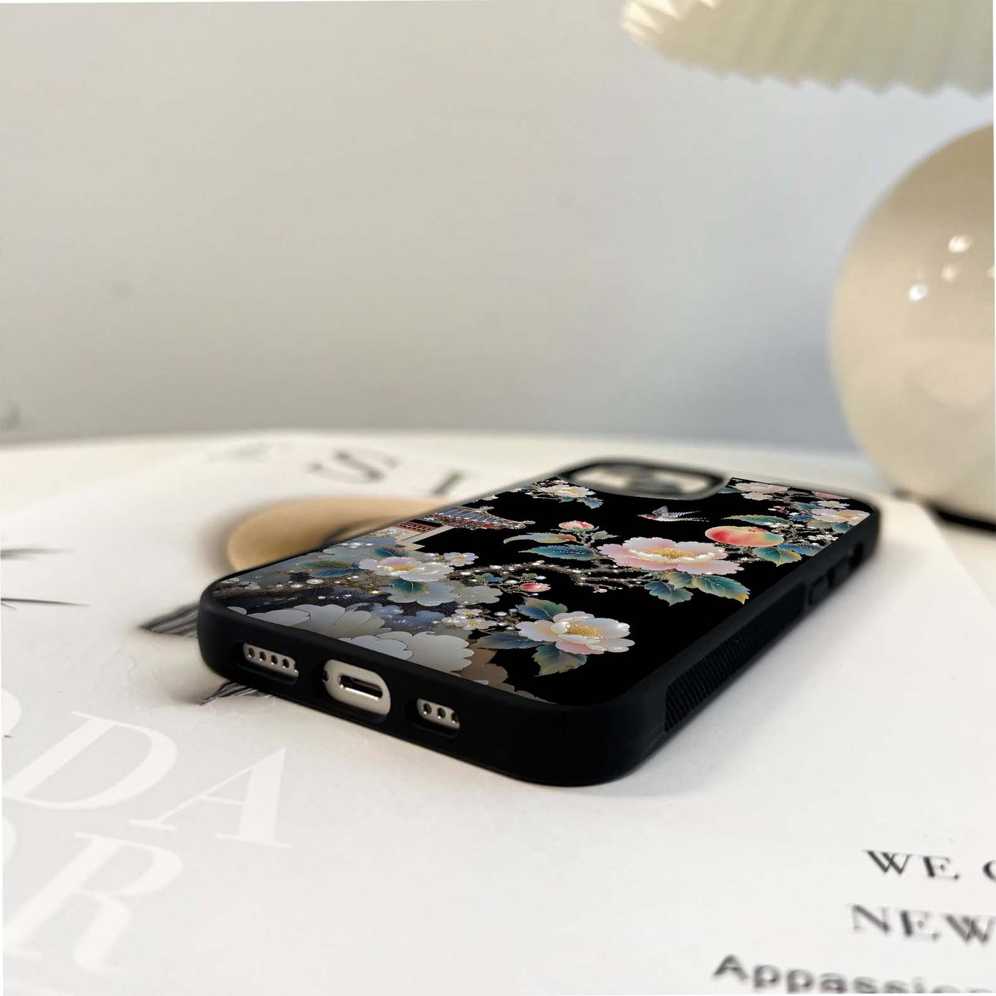 Peach Blossom Harmony Glass Case