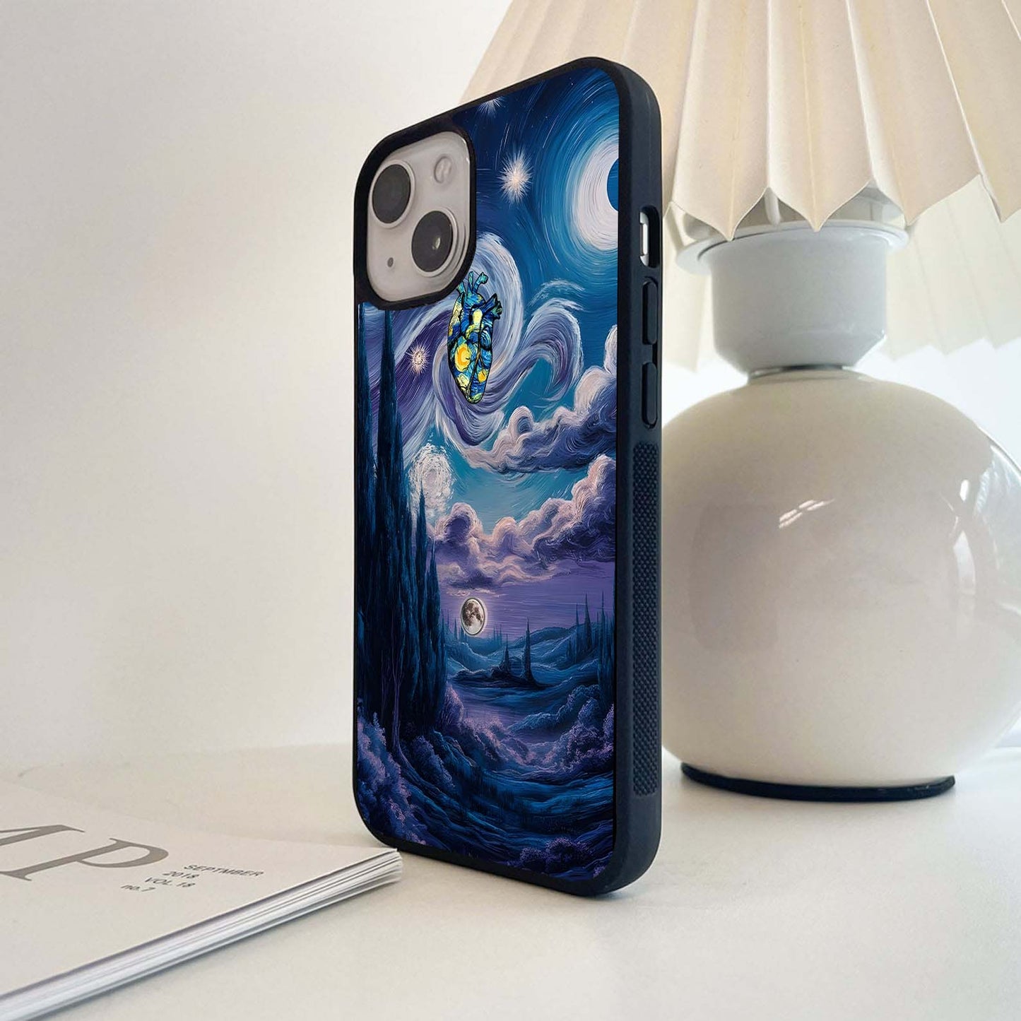 Starry Heart Whirlwind Glass Case