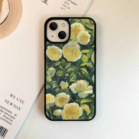 Yellow Blossom Garden Glass Case