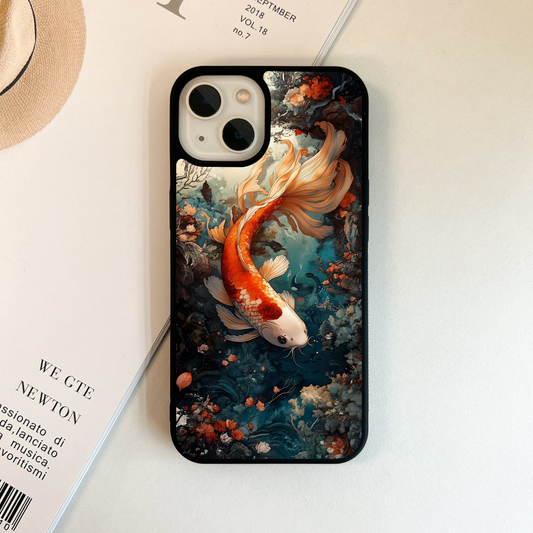 Koi Dreaming Deep Glass Case