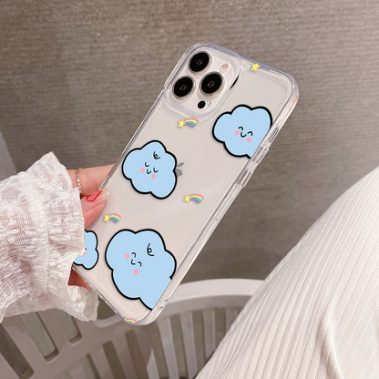 Blue Clouds Clear Silicon Case Cover