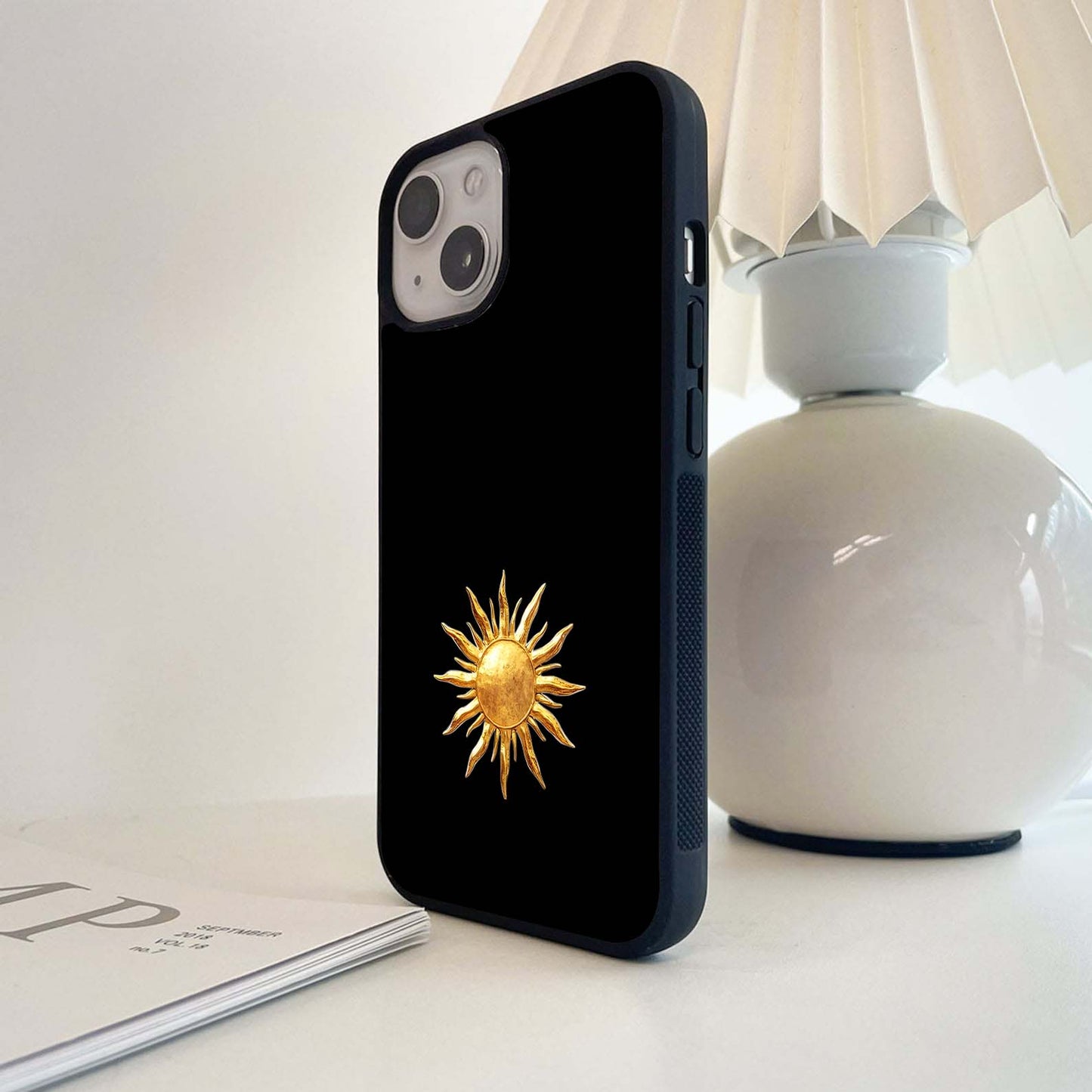Golden Sun Minimalism Glass Case