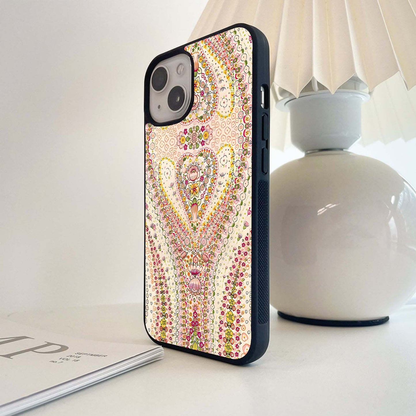 Heartfelt Floral Harmony Glass Case