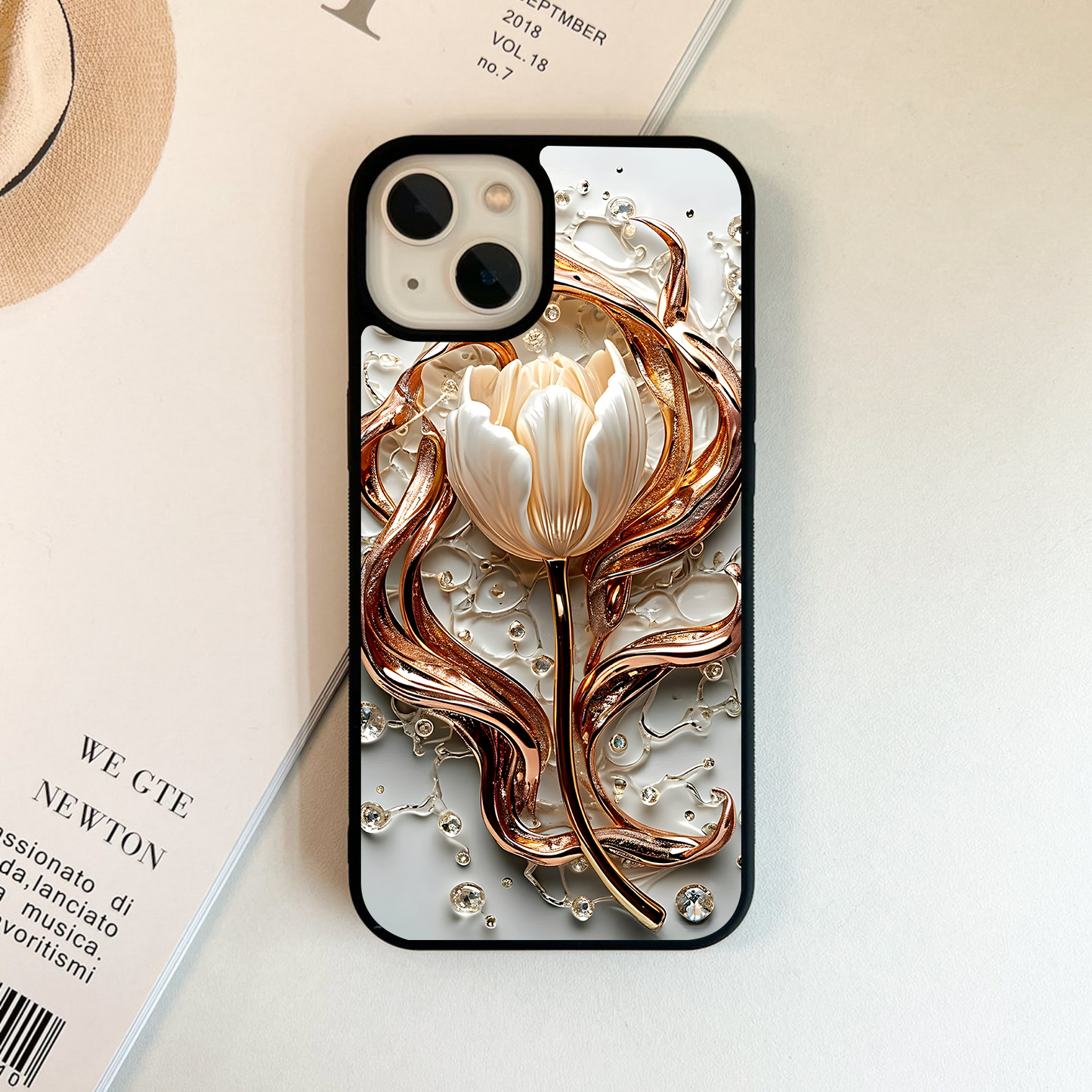 Luxe Petal Flame Glass Case