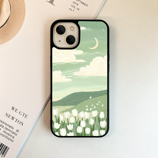 Dreamy Tulip Skies Glass Case