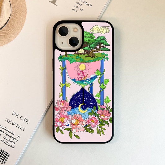 Floral Time Portal Glass Case