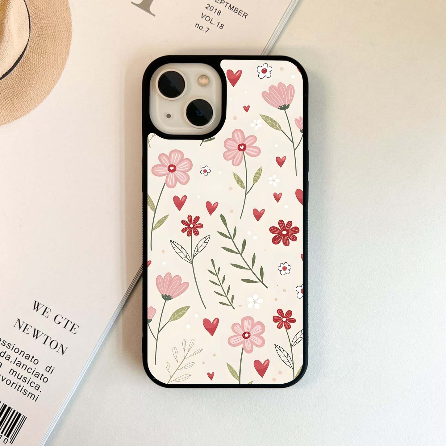 Hearts in Bloom Glass Case