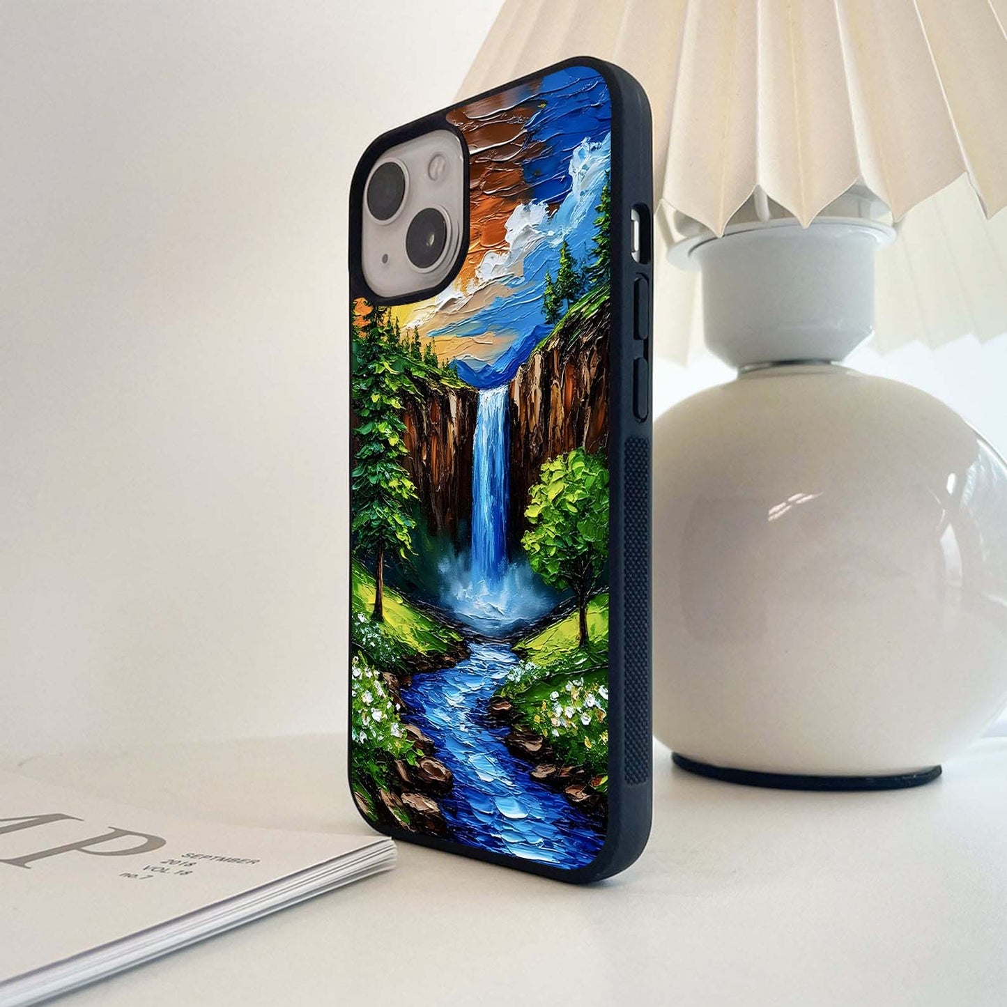 Golden Cascade Glass Case