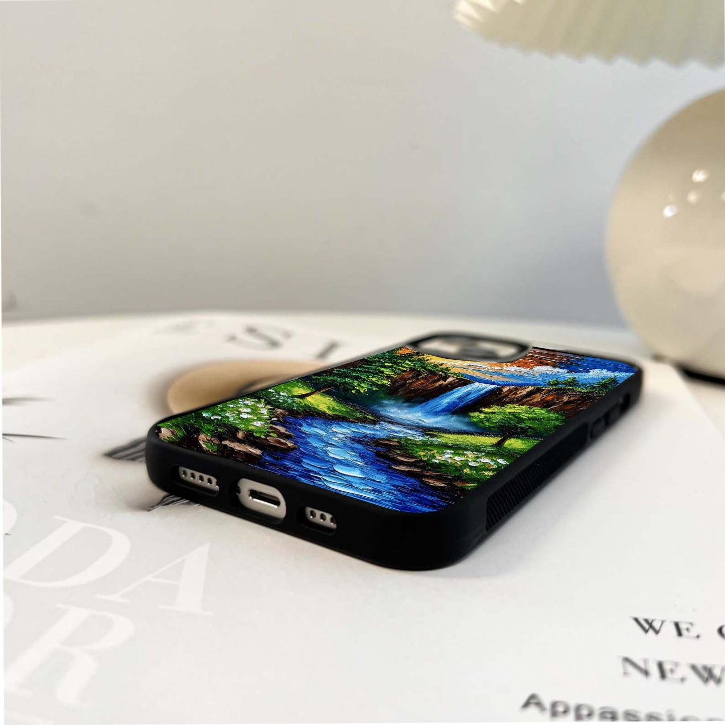 Golden Cascade Glass Case