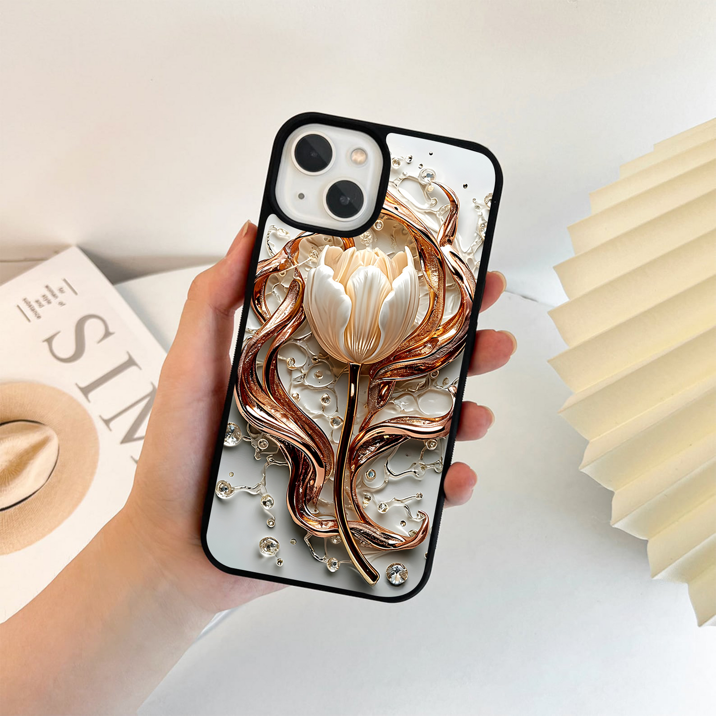 Luxe Petal Flame Glass Case