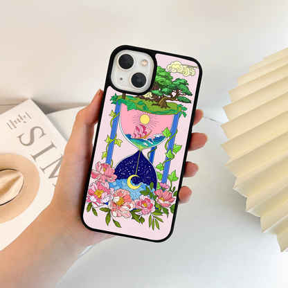 Floral Time Portal Glass Case