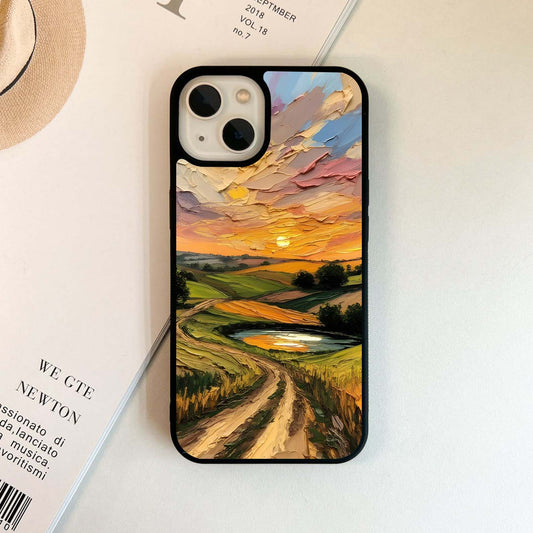 Golden Field Oil Paint Glass Case