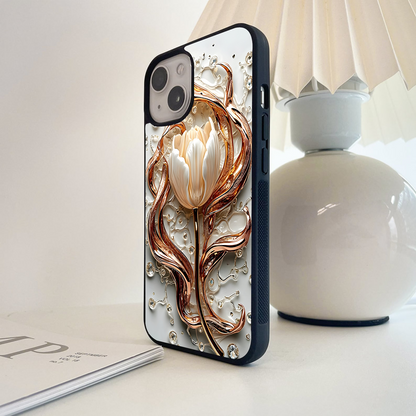 Luxe Petal Flame Glass Case