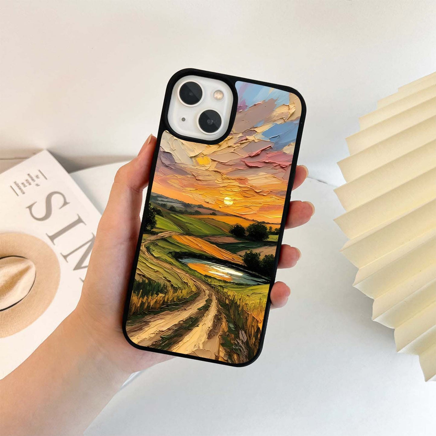 Golden Field Oil Paint Glass Case