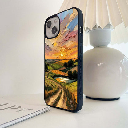 Golden Field Oil Paint Glass Case