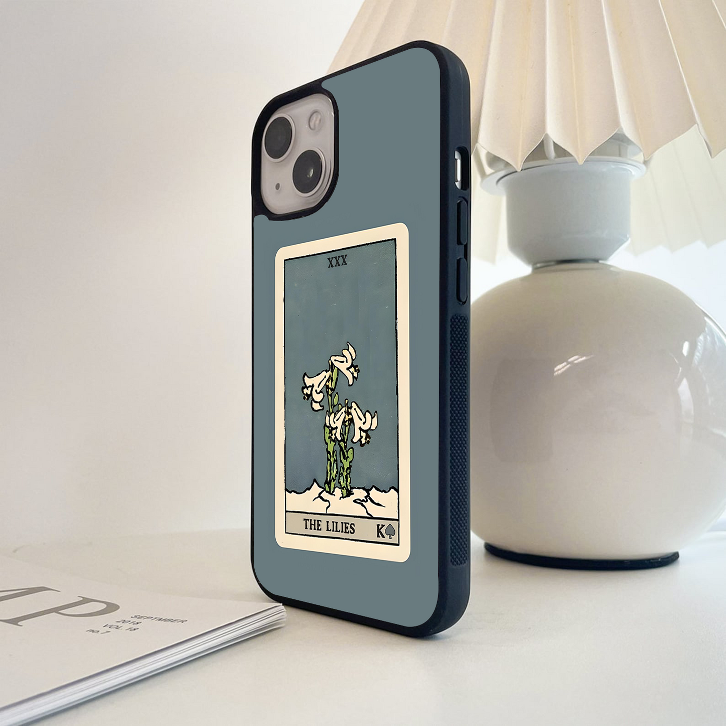 Lilies Tarot Peace Glass Case