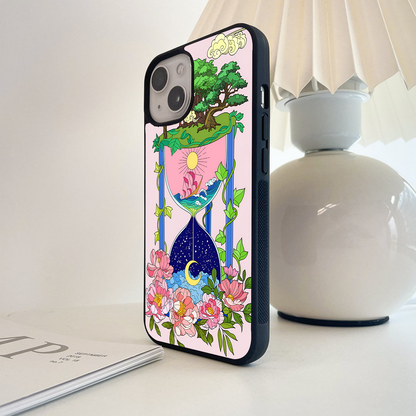 Floral Time Portal Glass Case