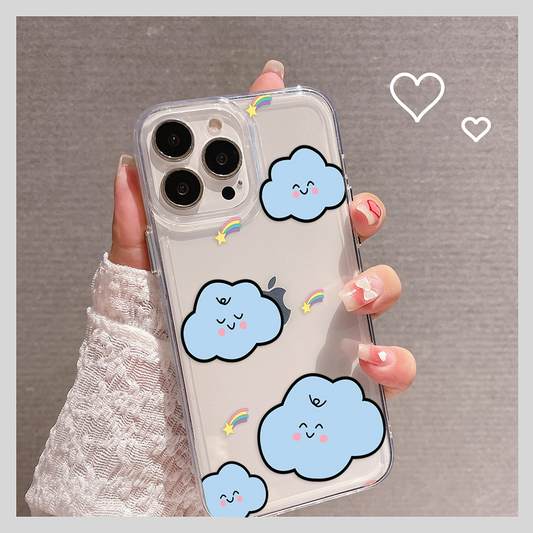 Blue Clouds Clear Silicon Case Cover