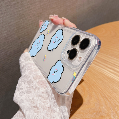 Blue Clouds Clear Silicon Case Cover