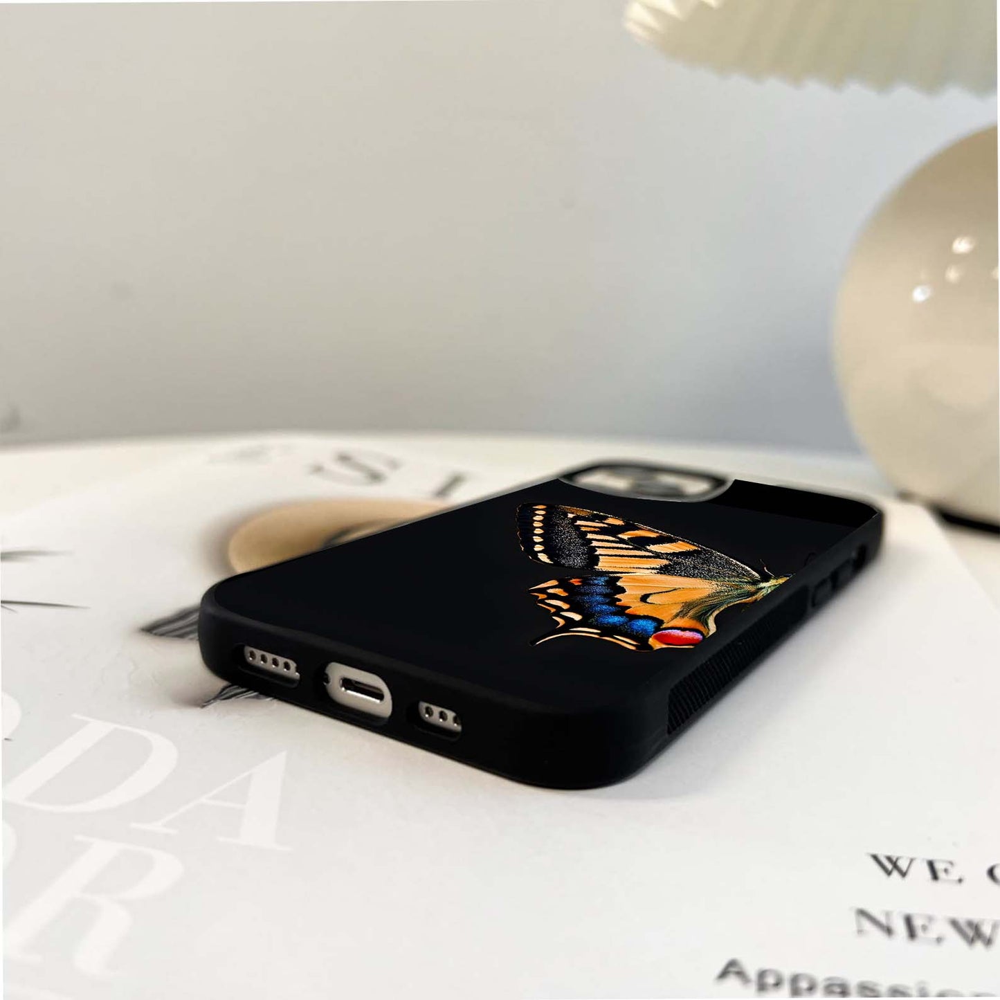 Half Butterfly Wings Glass Case