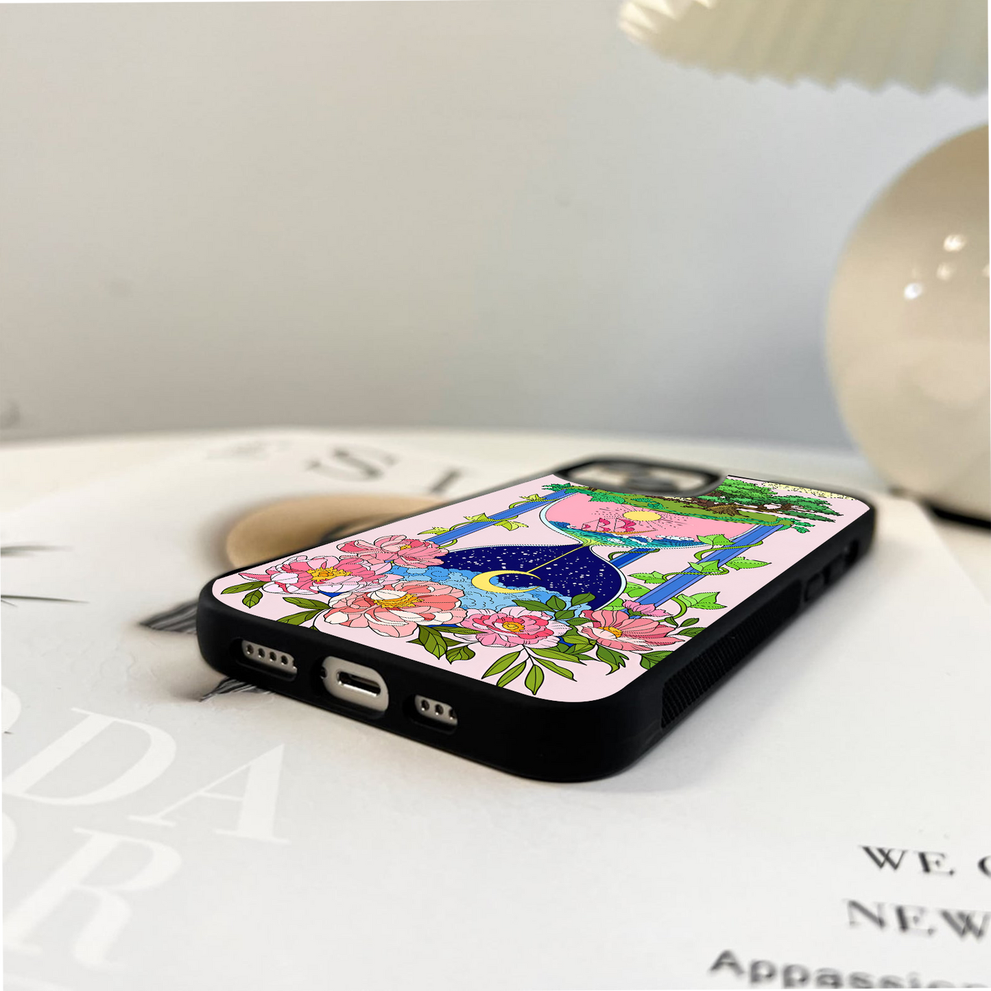 Floral Time Portal Glass Case