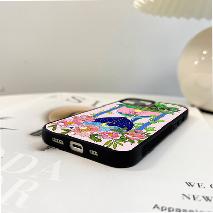 Floral Time Portal Glass Case