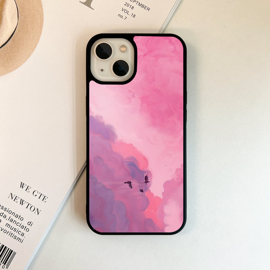 Flying Through Cotton Glass Case