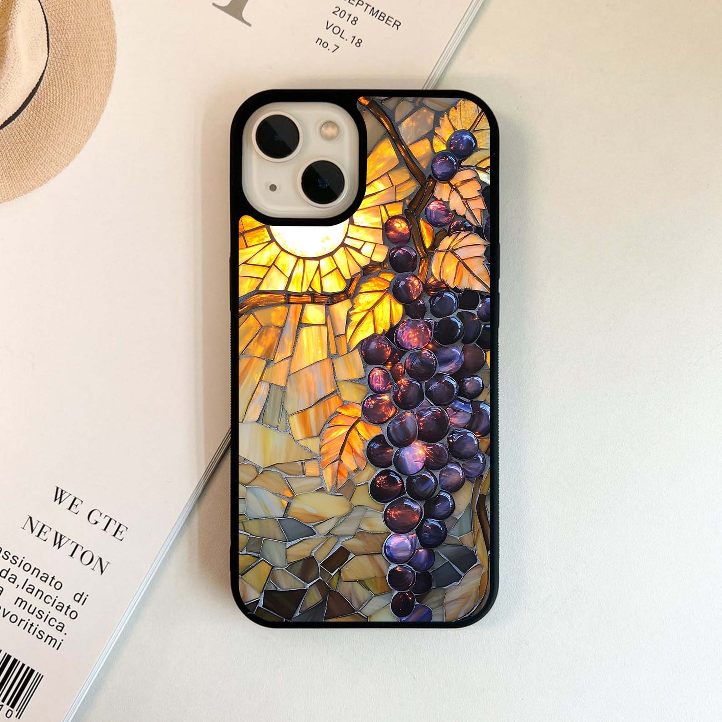 Golden Grapes Glow Glass Case