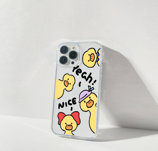 Cheerful Duck Squad Clear Silicon Cover