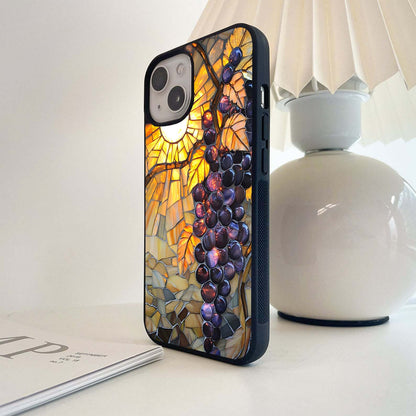 Golden Grapes Glow Glass Case