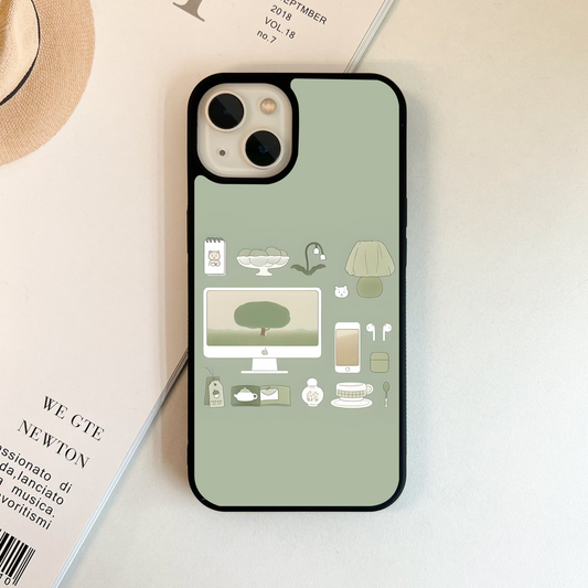 Muted Desktop Whispers Glass Case