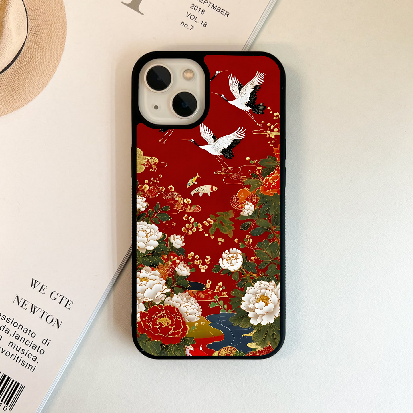 Crane Blossom Harmony Glass Case